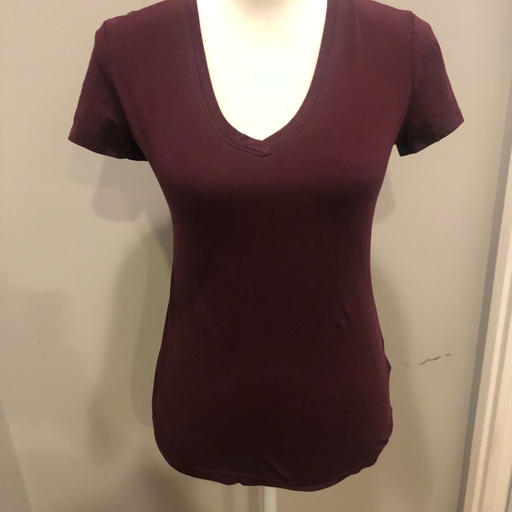 Maroon Banana Republic V-Neck